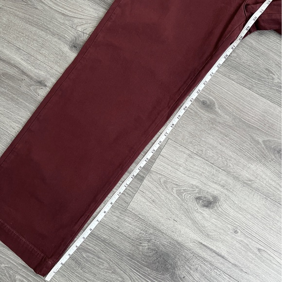 AMERICAN GIANT Womens Wide Leg Pants Size 12 Burgundy Rum Raisin Boho Retro 70s - Picture 8 of 8